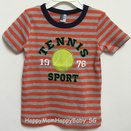 Tee Tennis Sport Strips Orange
